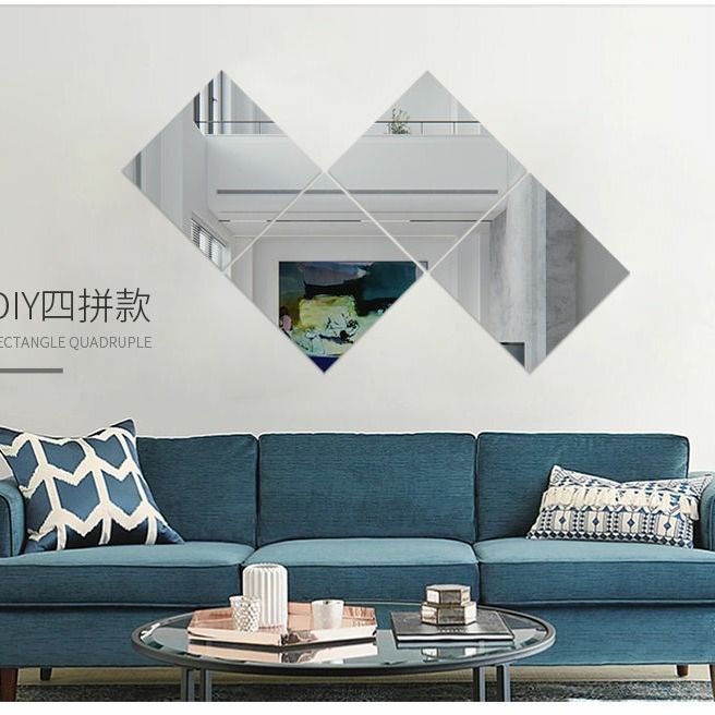 Amazon Full-Body Mirror Full-Length Mirror Frameless Self-Adhesive Glass Splicing Full-Body High-Definition Mirror Home Dance Mirror