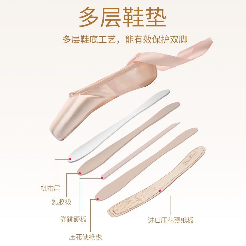 Ballet Pointe Shoes for Beginners Indoor Kidsren and Girls Professional Kidsren and Girls Adult Practice Performance Dance Yiling