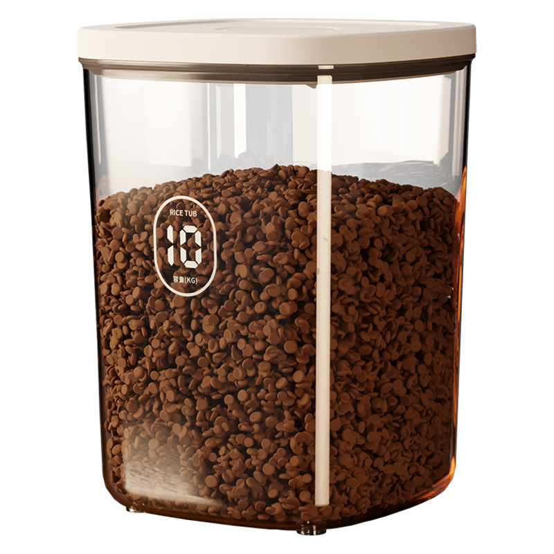 Cat Food Storage Barrel Sealed Tank Moisture-proof Vacuum Pet Dog Food Cat Food Storage Storage Box Grain Storage Barrel Box
