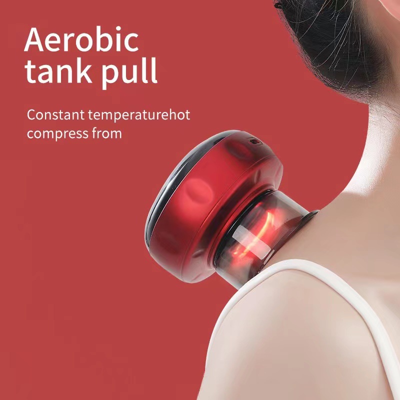Cross-border intelligent vacuum cupping walking electric breathing heating scraping instrument meridian dredging suction instrument massage instrument