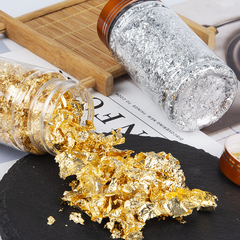 gold Foil gold Foil Paper Broken Decorative Painting with gold Book Paper Imitation gold Platinum 3g Copper Aluminum Foil Free Bamboo Clip Permanent Foil Hot Style