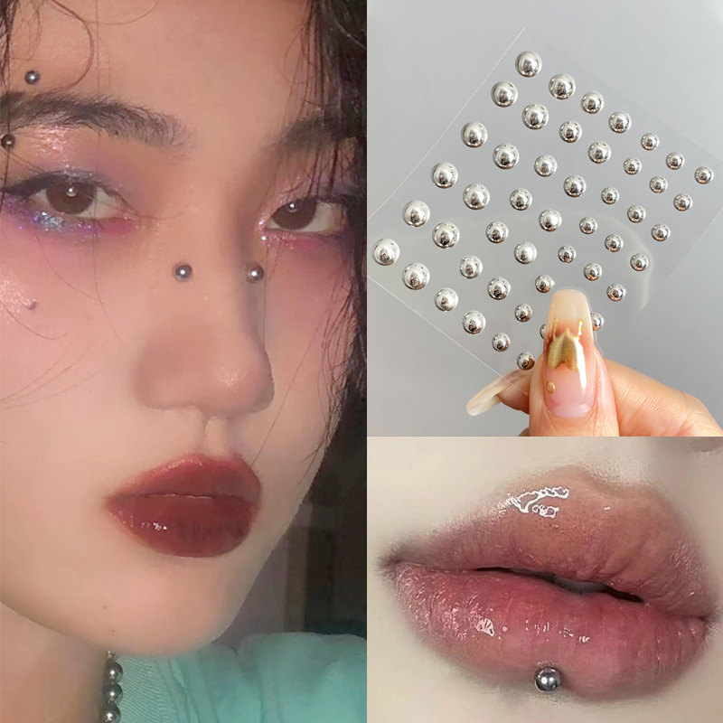 Eye Patch Without Drilling, No-Drill Eyebrow Studs, Fake Lip Studs, Personalized Devil Accessories, Punk Style Fake Nose Studs