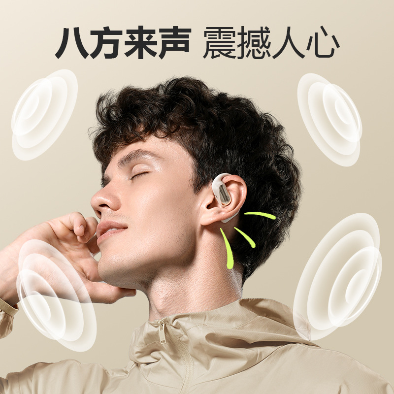 Small degree S108 open bluetooth headset simultaneous translation intelligent AI real wireless sports not in-ear voice control headset