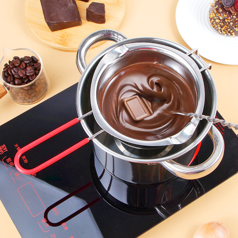 Кросс-бордерная кастрюля для растапливания шоколада из нержавеющей стали 304, кастрюля для воска, кастрюля для сахара, кухонные принадлежности для выпечки, нагревательная чаша