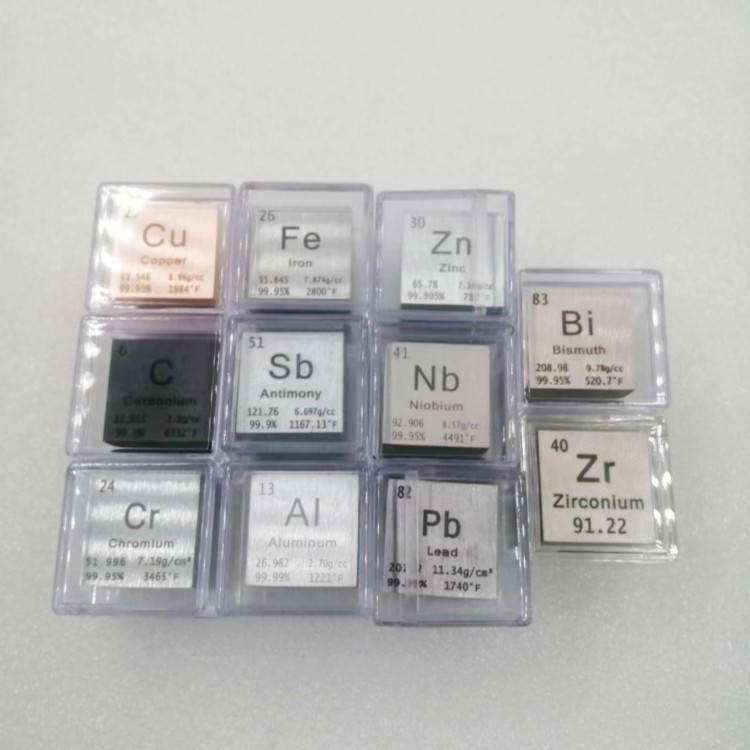 Metal Cube Ornaments Chemical Elements Physical Cube Chemical Elements Collection Specimens for Gifts