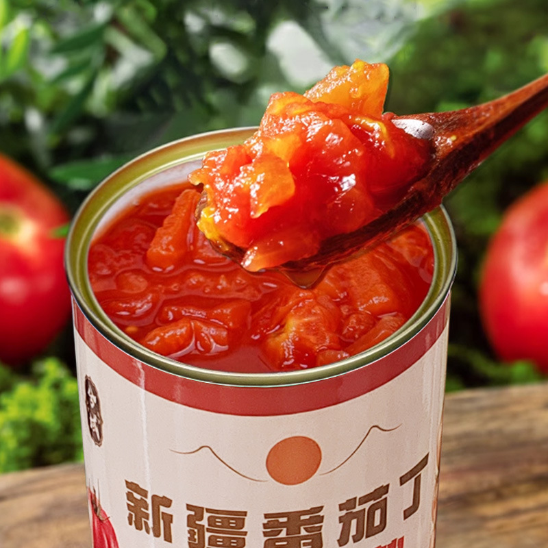 Xinjiang specialty Xi Yu diced tomato canned fresh tomato pieces tomato sauce household commercial stir-fry 0 fat