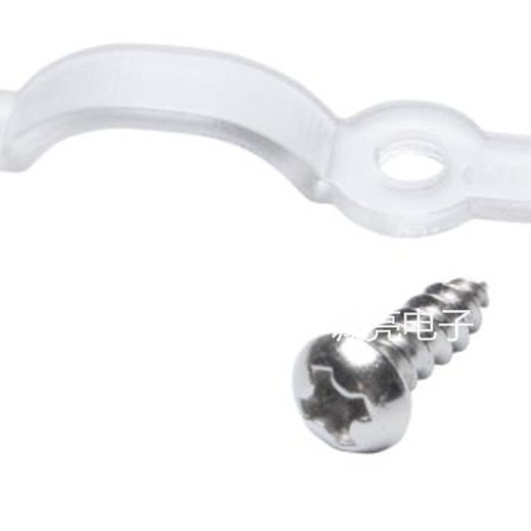 10mm wide dripping waterproof LED light bar fixing card holder transparent arc single hole screw soft light band clip