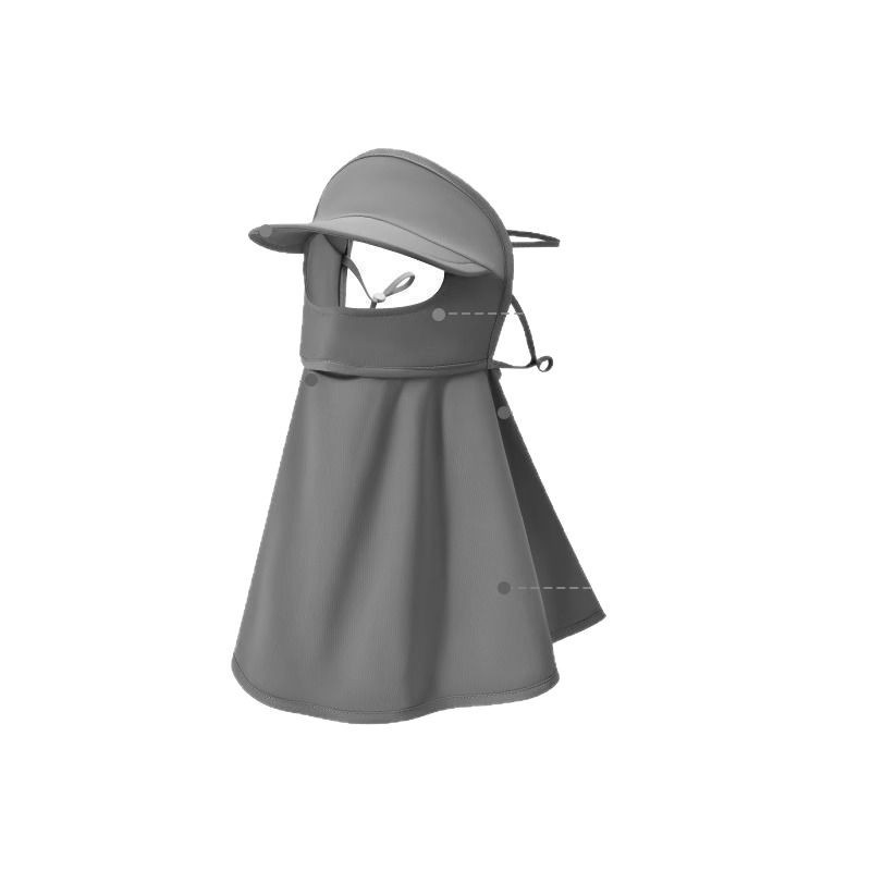 Sun Hat Men's Sun Protection Running Empty Top Outdoor Sun Hat Men's Fishing and Mountaineering Summer Uv Protection Topless Black