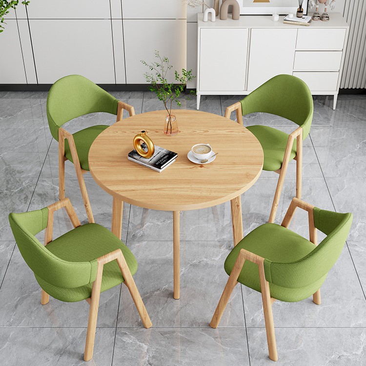 Light luxury negotiation table and chair combination simple milk tea shop Office rest area reception table leisure small round table Nordic