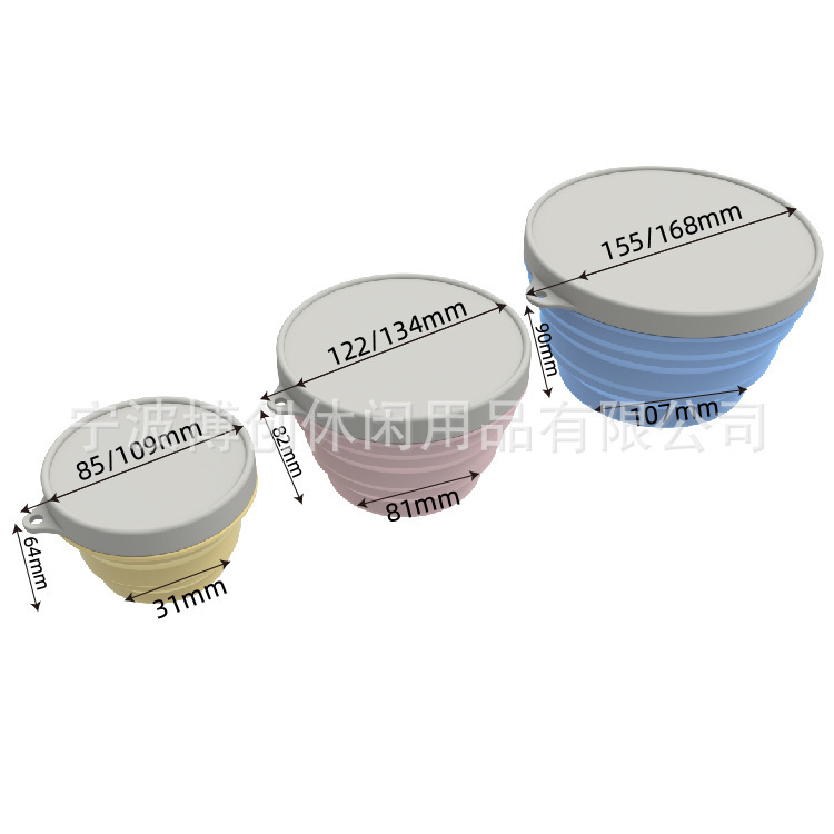 Cross-border Silicone Pet Bowl Foldable Portable Out Dog Cat Feeding Bowl Food Basin Bowl Mat Placemat Customization