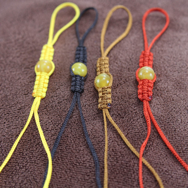 Factory wholesale teapot rope purple sand teapot lid tied rope imitation jade beads tea ceremony spare parts all hand woven