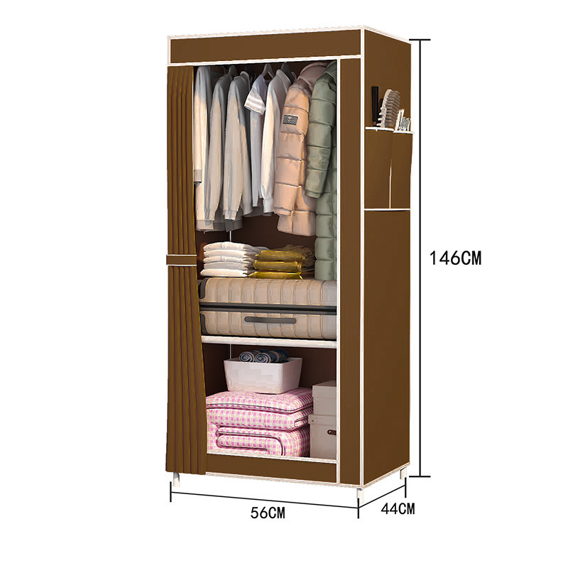 Simple Wardrobe Bedroom Cabinet Home Assembly Fabric Wardrobe Rental Room Storage Closet Storage Rack Storage Cabinet