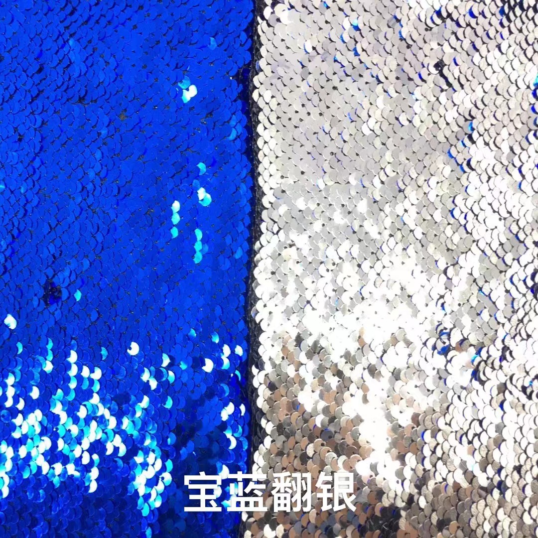 in stock 50 color sequin fabric 5mm double-sided flip Internet red background wall clothing luggage decorative sequin cloth cutting