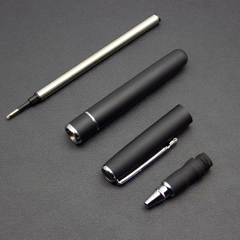 Factory direct business metal jewelry pen black gel pen rubber pen rubber pen advertising pen can do LOGO