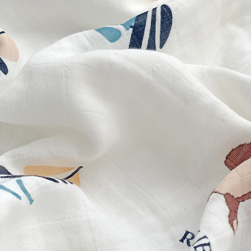 Four-Layer Bamboo Fiber Gauze Cover Blanket Summer Air-conditioning Blanket Children's Summer Cool Quilt Thin Small Blanket Baby Nap Blanket