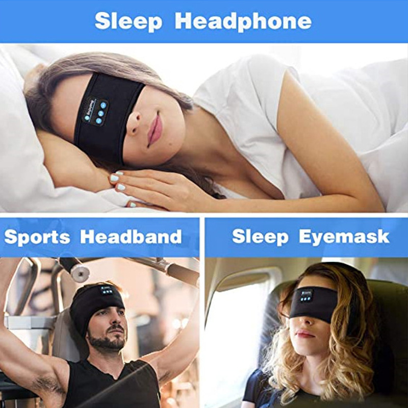Bluetooth 5.0 music sleep eye mask detachable key body yoga sweat-absorbent headband outdoor running Bluetooth hair band
