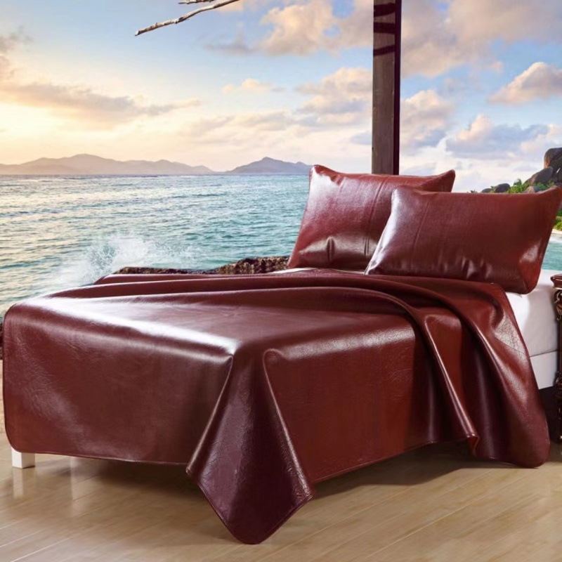 High-quality water cowhide mat thickened synthetic cowhide mat double bed folding soft mat three-piece cowhide mat wear-resistant mildew-proof