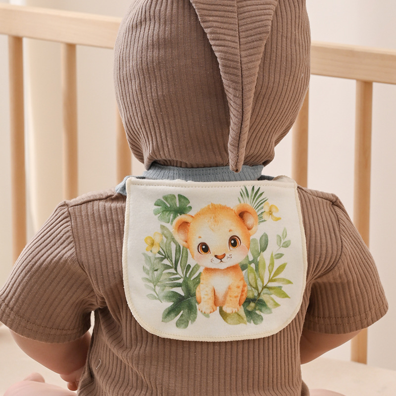 Baby Sweat-Absorbent Towel, Soft and Breathable Cotton Spring and Summer Kindergarten Sweat-Proof Towel, Baby Type a Cotton Pad Sling