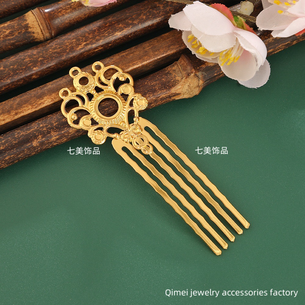 DIY Palace-Style Hair Comb Main Body Ornaments, Step Shake Comb Ornaments, Water Drop Pendants Can Be Paired with Bead Tassel Accessories