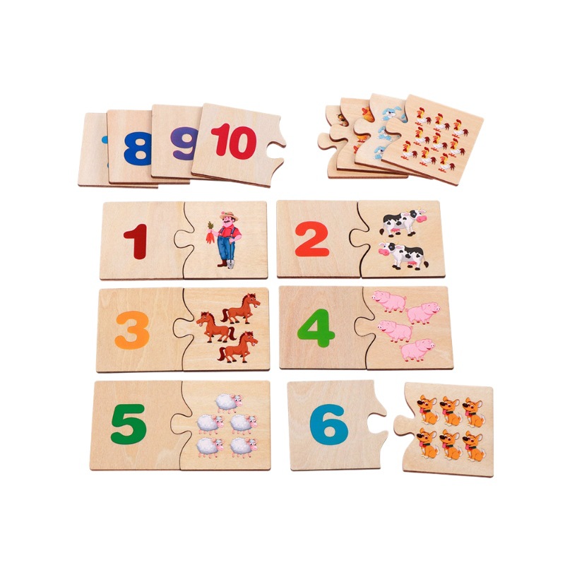 Cross-Border Kidsren's Montessori Teaching Aids, Kindergarten Early Education Educational Mathematics Enlightenment Matching Puzzles, Digital Cognitive Toys