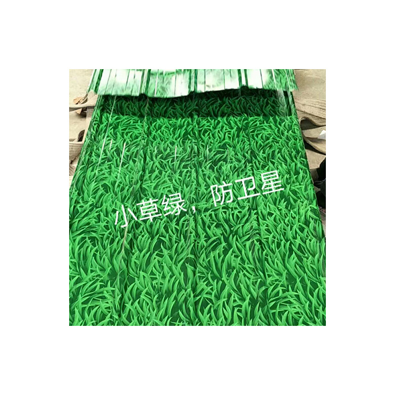 Manufacturer Supplies Color Steel Tile Fencing, Green Grass Construction Site Road Paint, Construction Safety Isolation