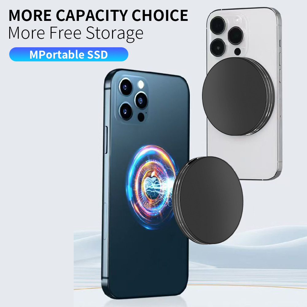 SSD magnetic circular line charging mobile hard disk 1TB/2TB/4TB/8TB cross-border new products