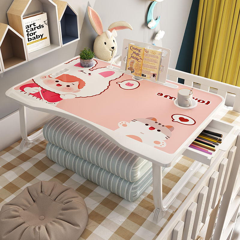 Folding Movable Lifting Laptop Desk Bedside Learning Adjustable Desk Home Simple Children's Learning Table