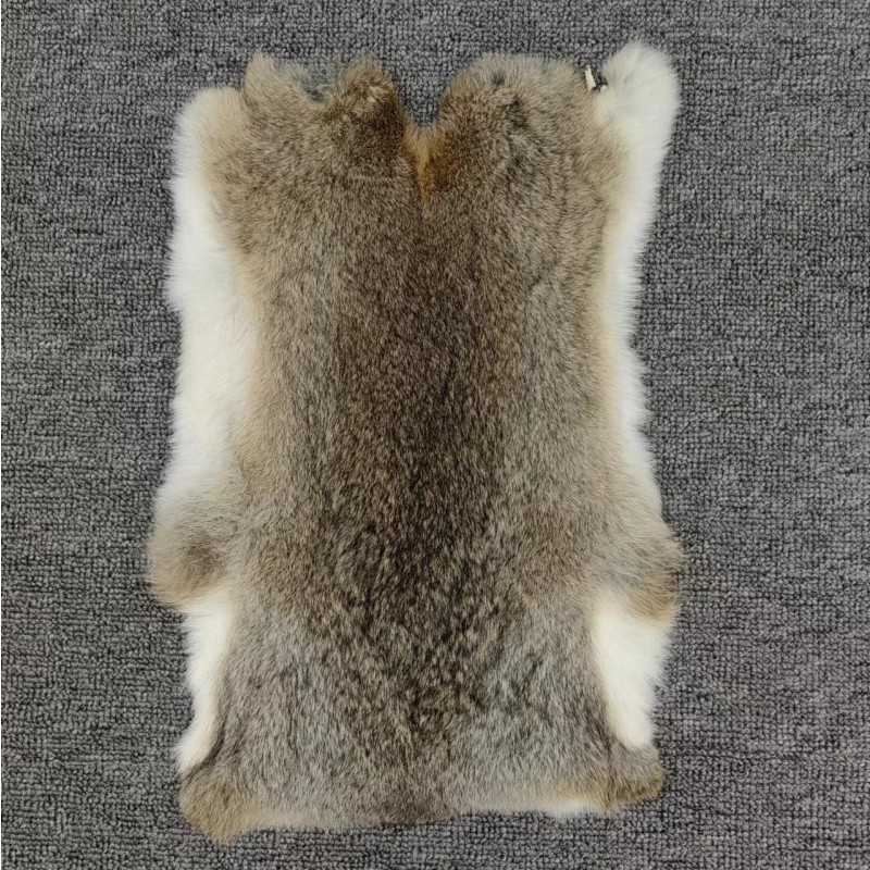 Factory direct pure white gray rabbit skin natural color rex rabbit fur knee pad waist cushion crafts raw materials