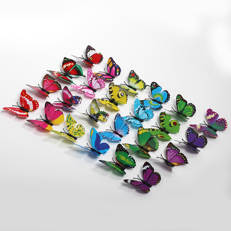 Фабричный прямой 7 см симуляция бабочки 6 цветов выбор цветная бабочка булавка магнитное креативное украшение для холодильника стен decoration