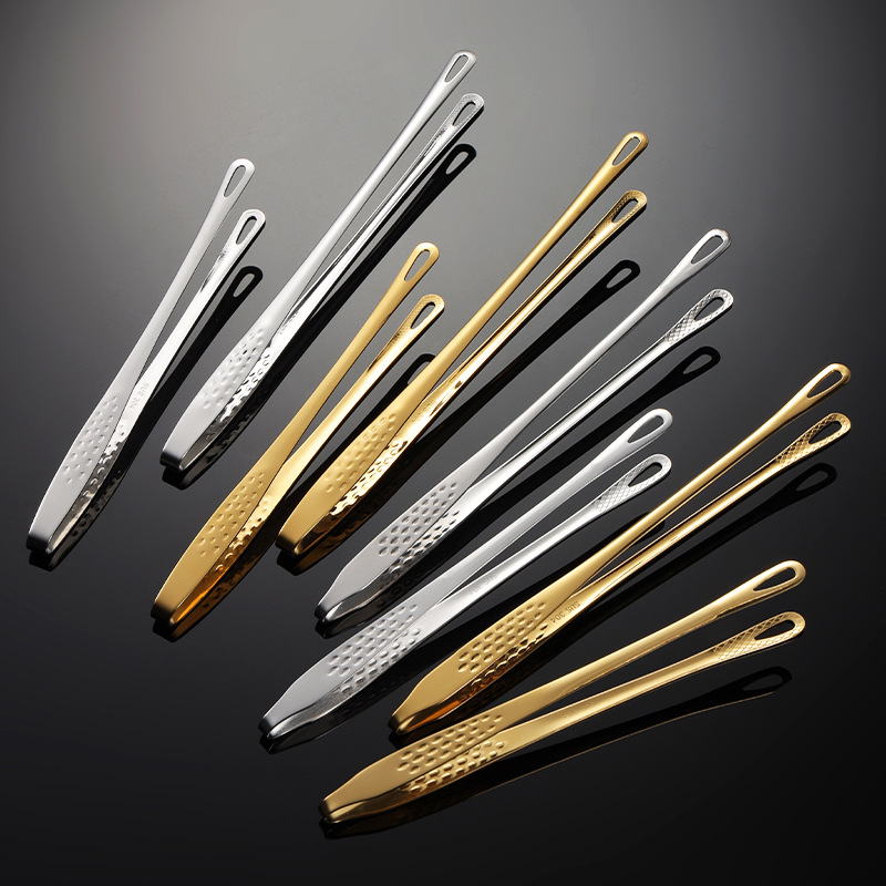 Ahn Korean style barbecue clip 304 stainless steel barbecue clip golden buffet strawberry clip lengthened bread clip forceps