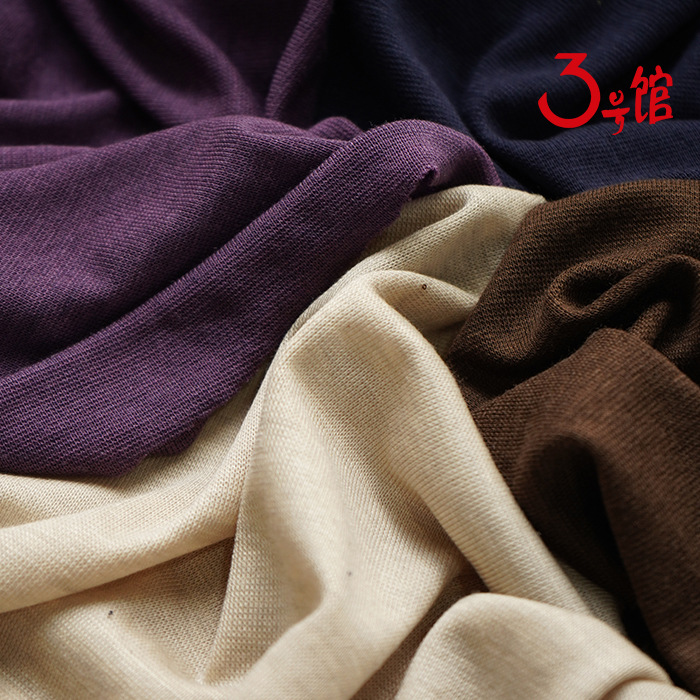 Tencel wool pull frame rib cloth high elastic lyocell rib 1*1 spring and autumn woolen sweater bottoming shirt T-shirt