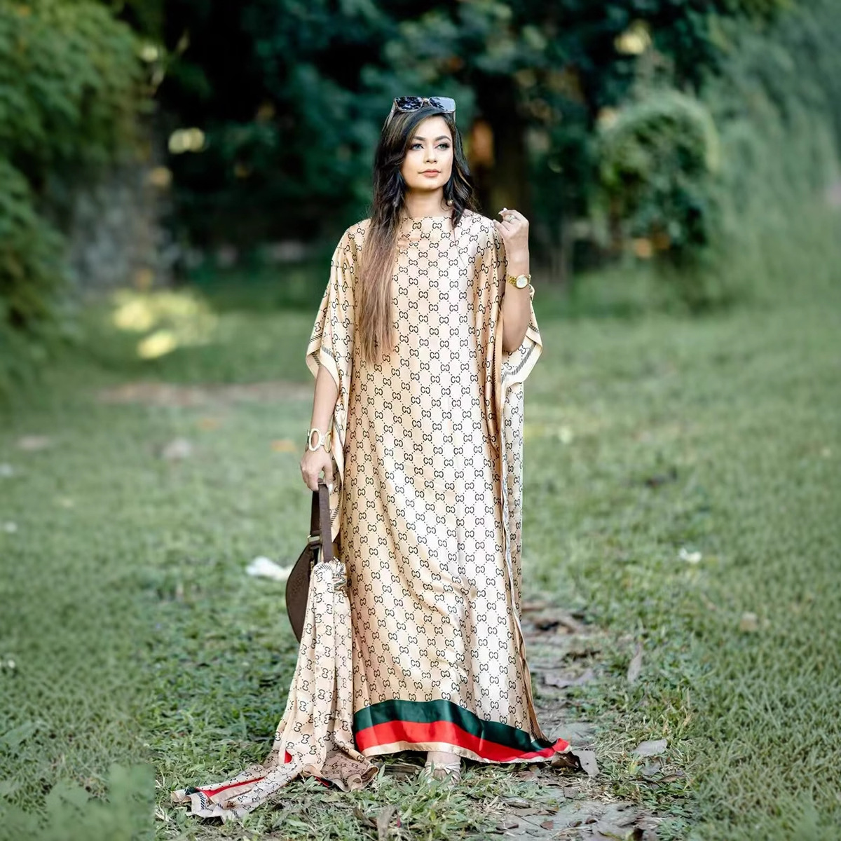 Abaya Muslim Summer Long Dress African Muslim 2024 Spring Summer Sun Protection Shawl plus size Two-piece Set