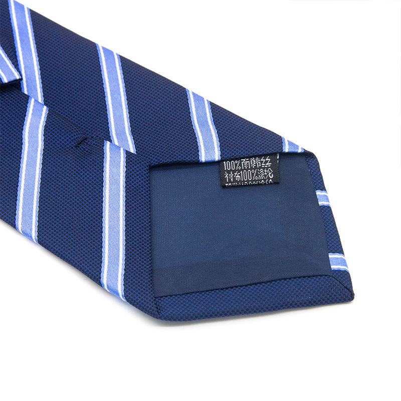 Men's Shirt Business Formal Wear Zipper Tie Red Groom Wedding Blue Striped Korean Style Black Lazy Style