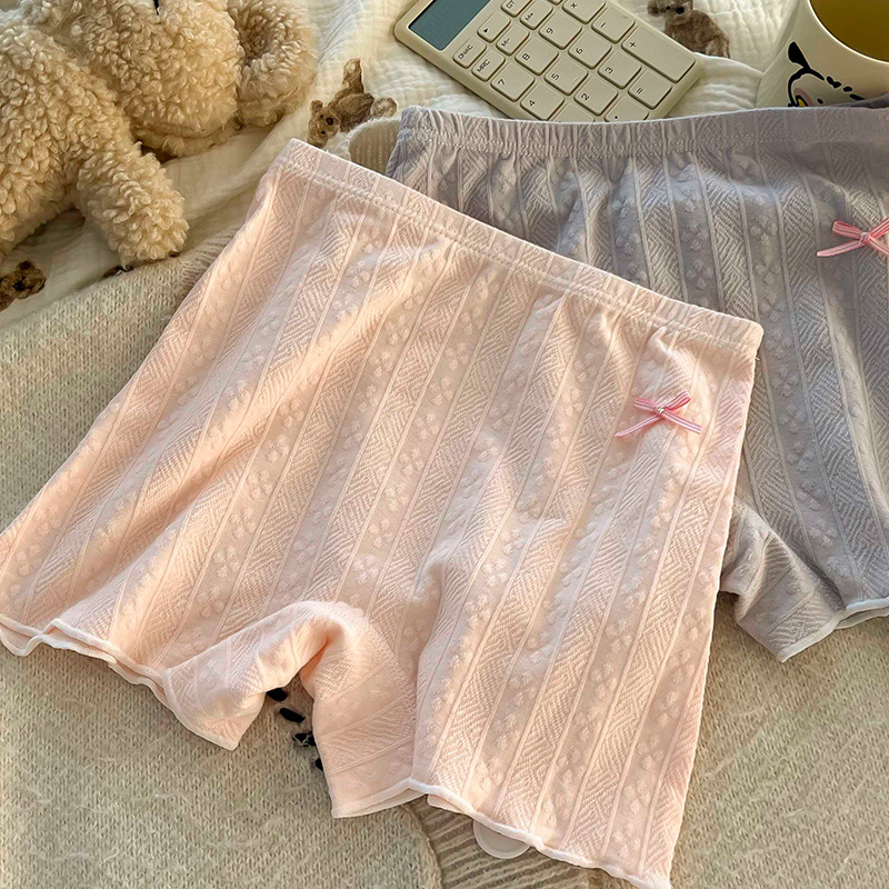 Girls' Pure Cotton Safety Pants Antibacterial Crotch Baby's Middle-aged Children's Students Summer Anti-light Mid-waist Girls' Base Shorts