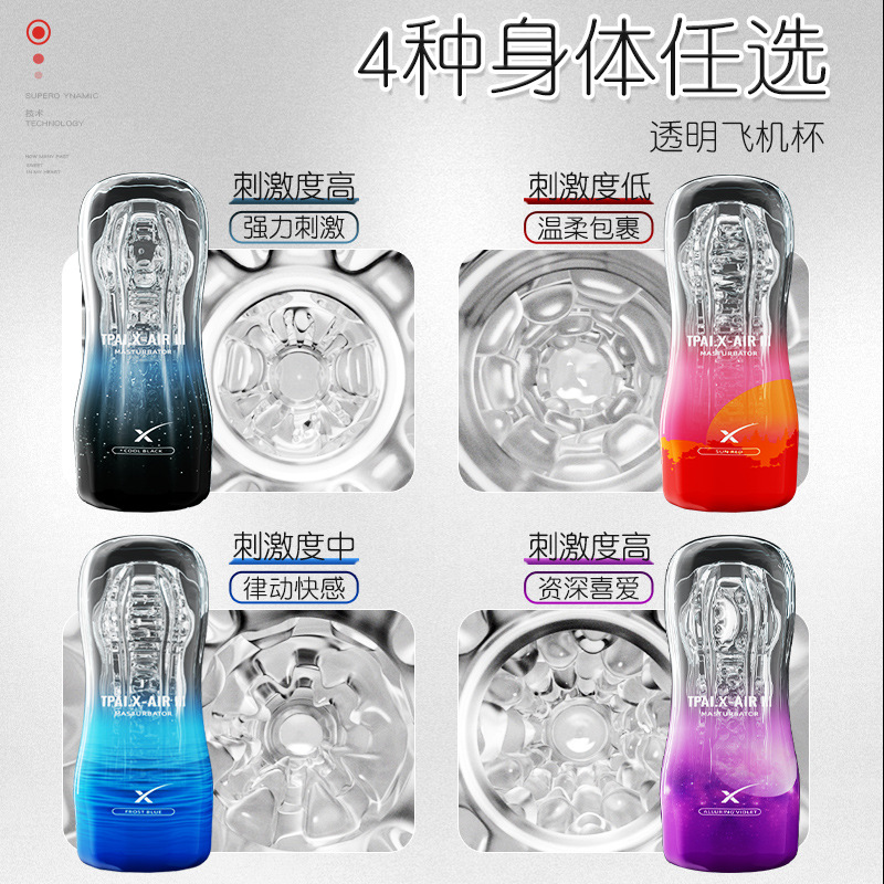 Roselex Rainbow Airplane Cup Men's Iii Generation Air Sucking Manual Exercise Masturbation Device Adult Products Dropshipping