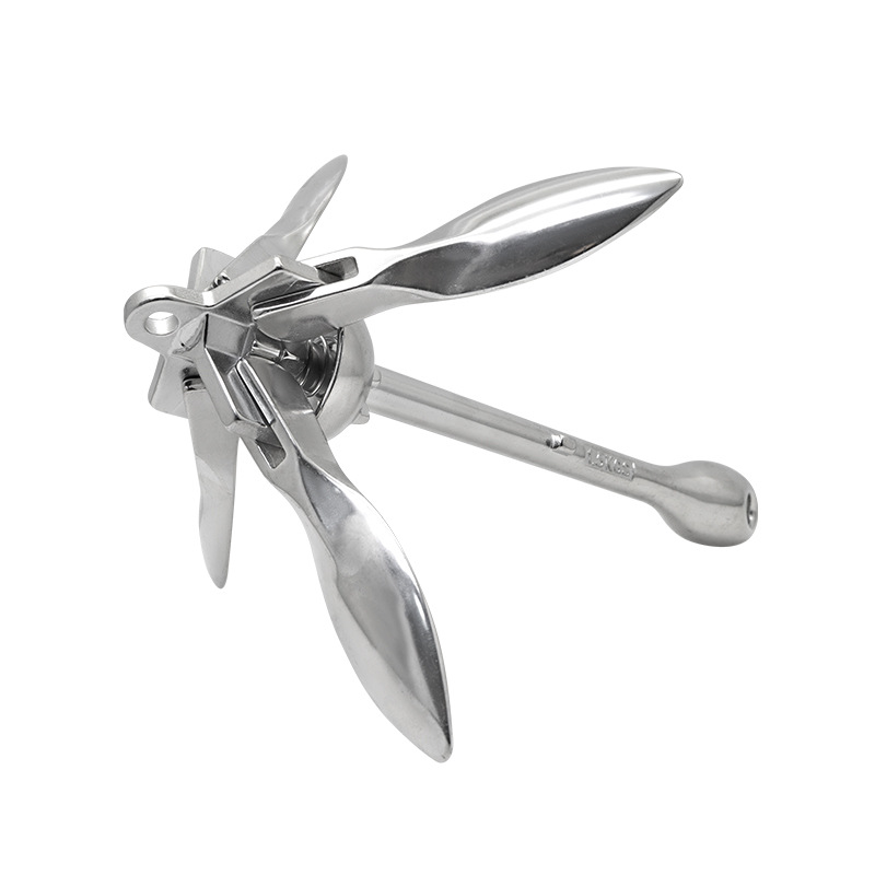 Marine Folding Boat Anchor Speedboat Assault Boat Special Fixed Carbon Steel Iron Anchor Inflatable Fishing Boat Hard Boat Accessories