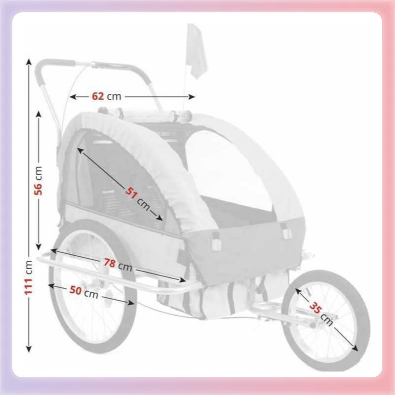 ✅ Dropshipping Outdoor Cycling Parent-Child Trailer Bicycle Rear Trailer Children's Walking Removable Hiking Push