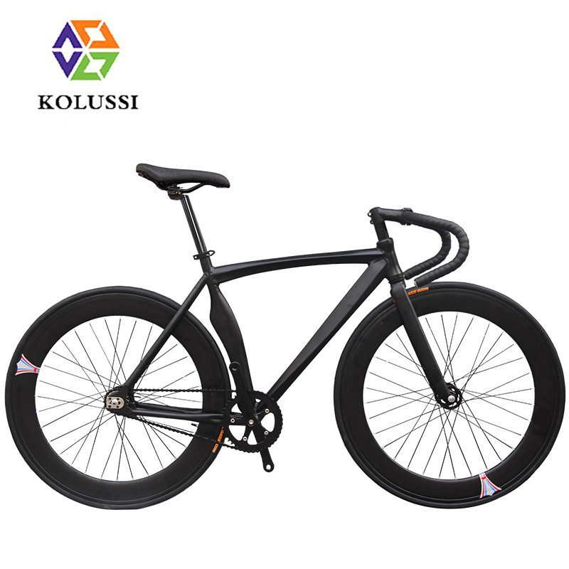 Fixed-Gear Bicycle Muscle Curved Blade Reverse Riding Adult Student Male and Female Track Bike Aluminum Alloy Integrated Wheel Complete Bike