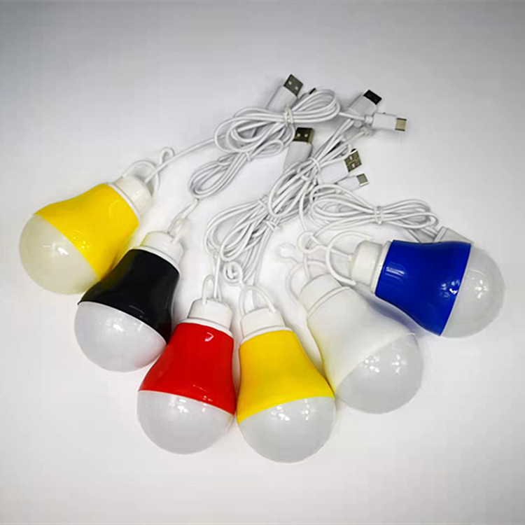 USB Bulb USB Line Round Bulb Led Dormitory Street Stall Energy-Saving Night Light / Cross-Border Export Products