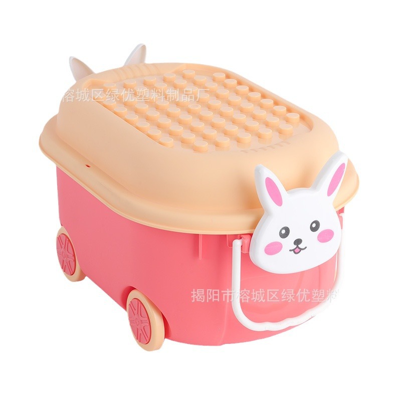 Cross-border internet celebrity cartoon toy storage box household snack clothes organizing storage box multifunctional plastic storage box