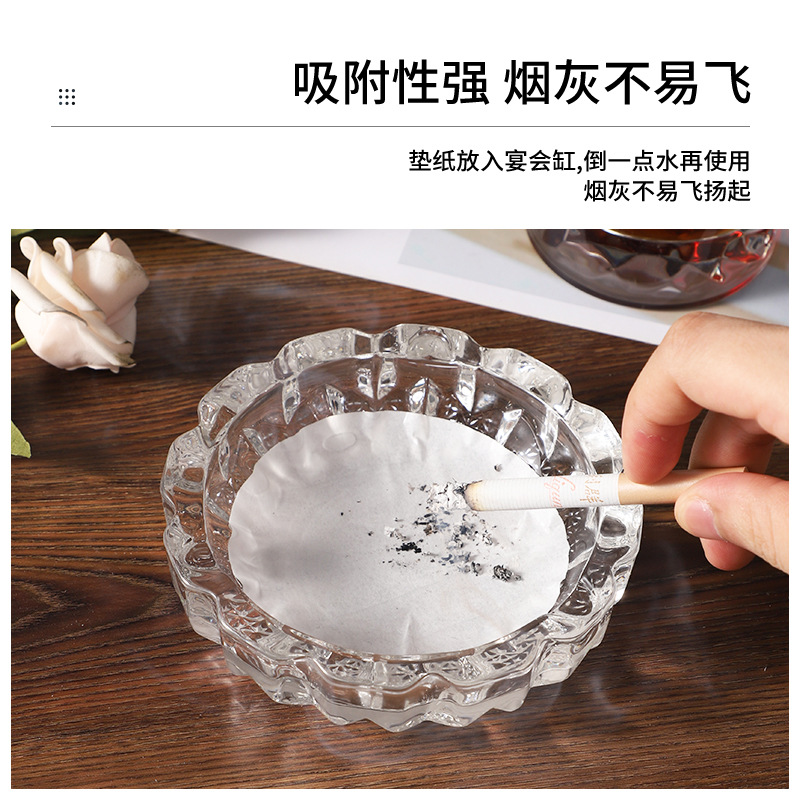 Ashtray Pad Moisturizing Pad Ashtray Paper Pad Disposable Pad Ashtray Pad Paper Anti-fly Ash Easy to Clean Hotel Use