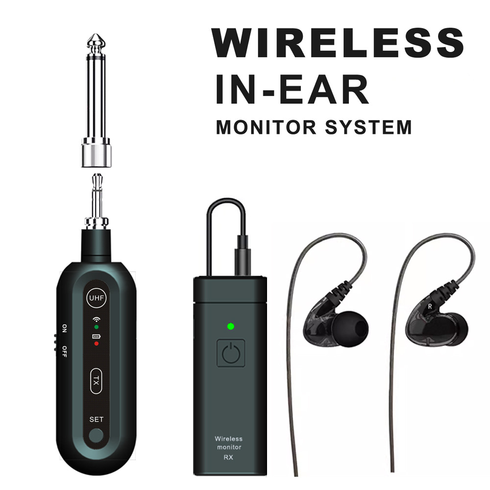 Моно беспроводная мониторная система UHF, аудио в реальном времени, передача наушников для репетиций и выступлений певцов