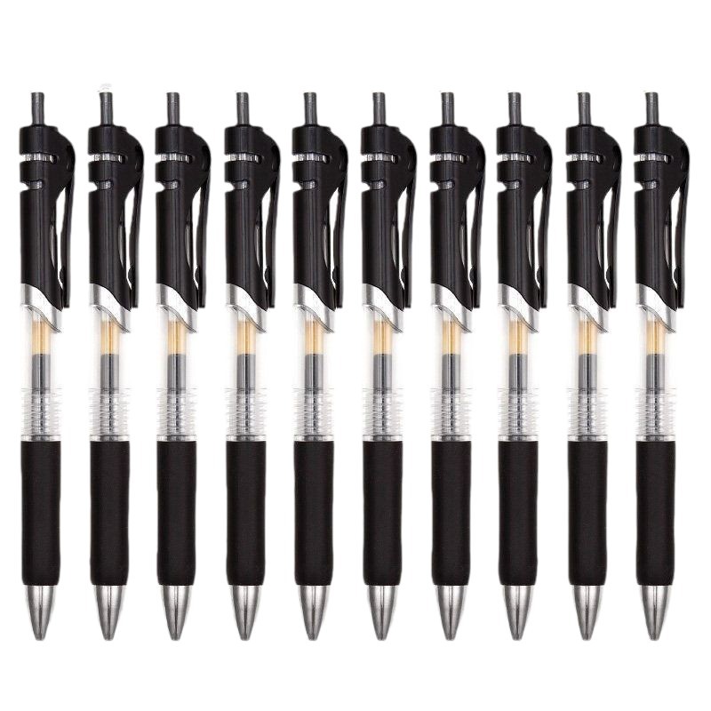 Press Gel Pen K35 Carbon Pen 0.5mm Black Student Learning Ballpoint Pen Meeting Sign Pen Office Stationery