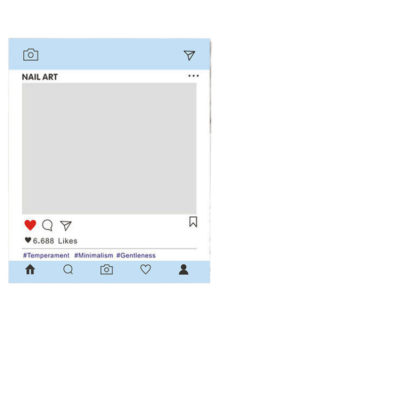 Nail art card combination 6 wholesale hospital wear a display method of use instructions card double-sided printing factory direct sales