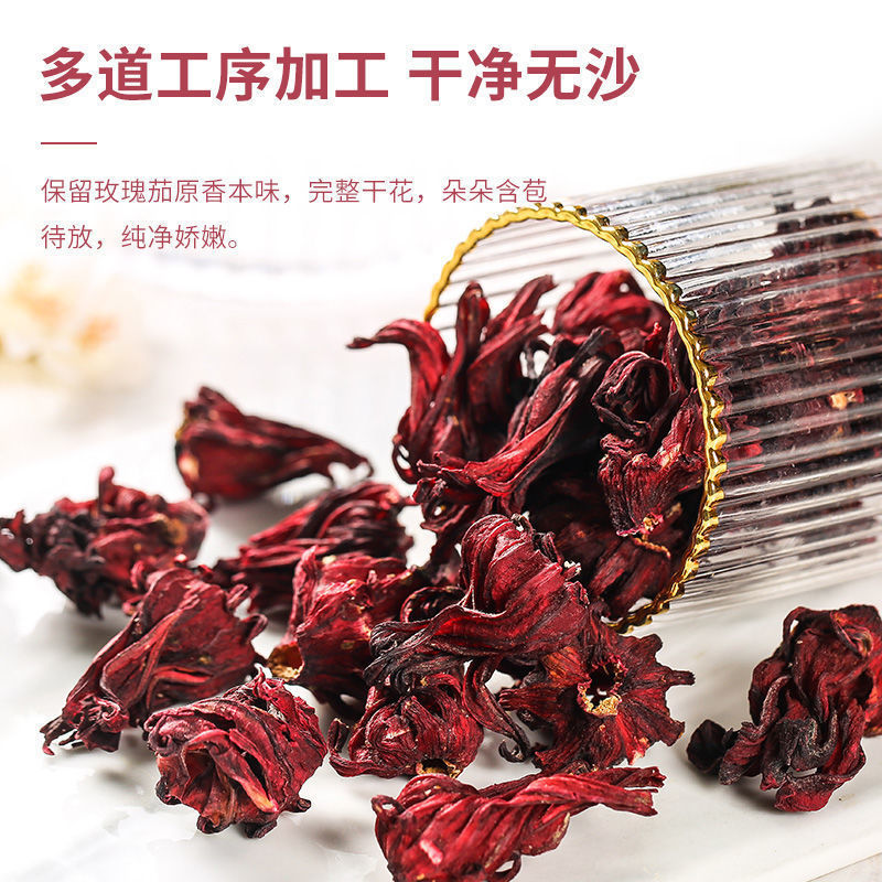 Roselle Tea, Roselle Dried Flower, Non-Rose Tea, Butterfly Pea Flower Tea, Fruit Tea Soaked in Water to Drink