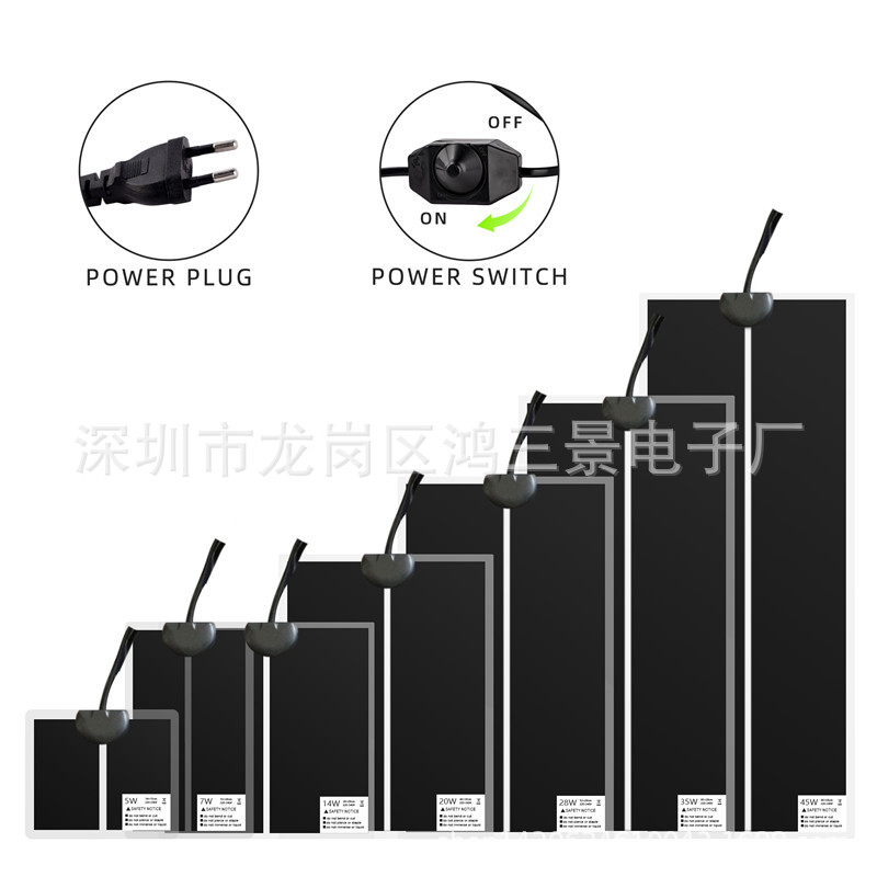 Factory direct supply cross-border special reptile pet heating pad heating pad heating sheet with temperature control switch infrared PTC