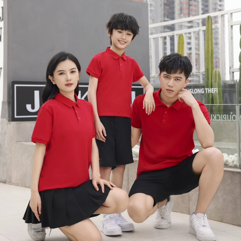 Customized Pure Cotton Polo Shirts, Corporate Advertising Shirts, Collared Short-Sleeve T-Shirts, Embroidered Work Clothes with Logo Printing, Sweat-Absorbent