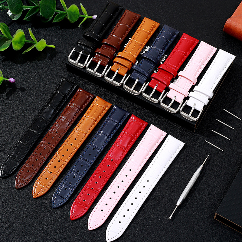 Wholesale Soft Genuine Cowhide Strap Bamboo Pattern Smart Watch Strap Accessories Processing Factory Dropshipping Durable