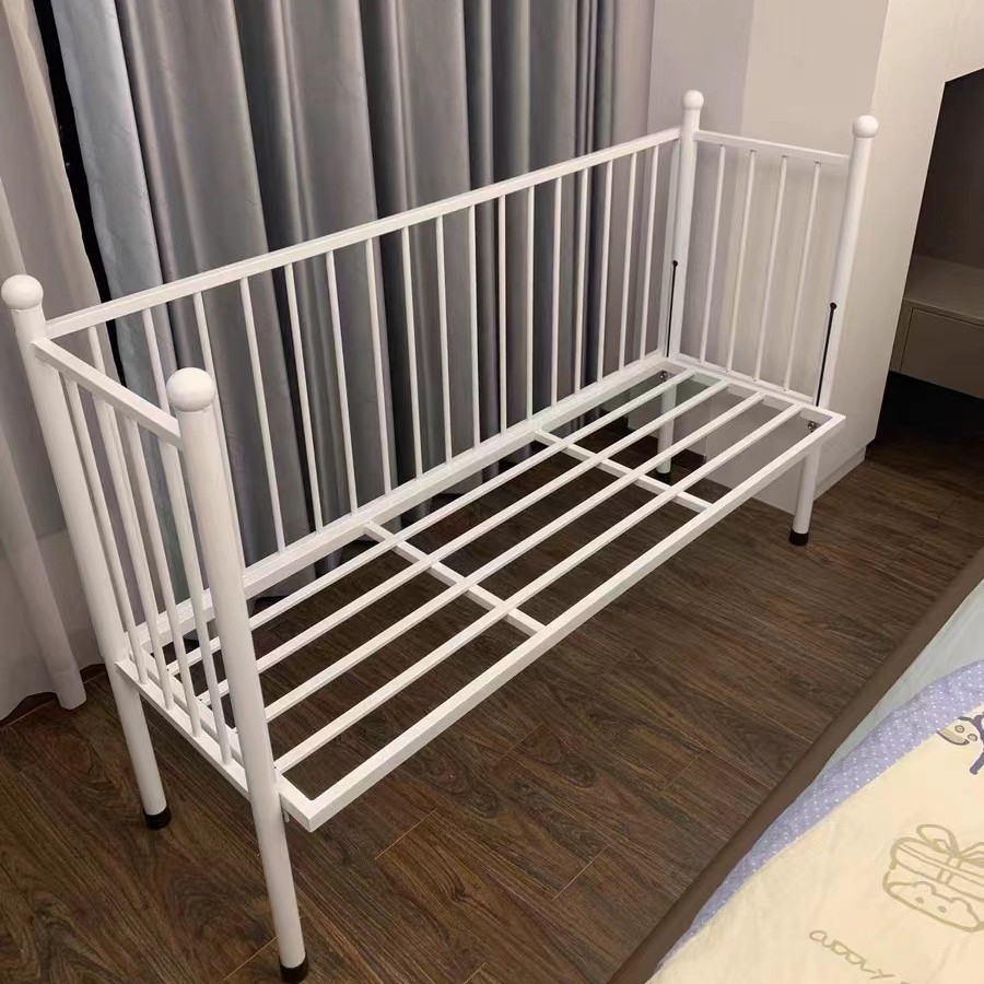 Iron Children's Splicing Bed Crib Side Widened Side Double Bed Height Adjustable Guardrail Adjustable Splicing Bed