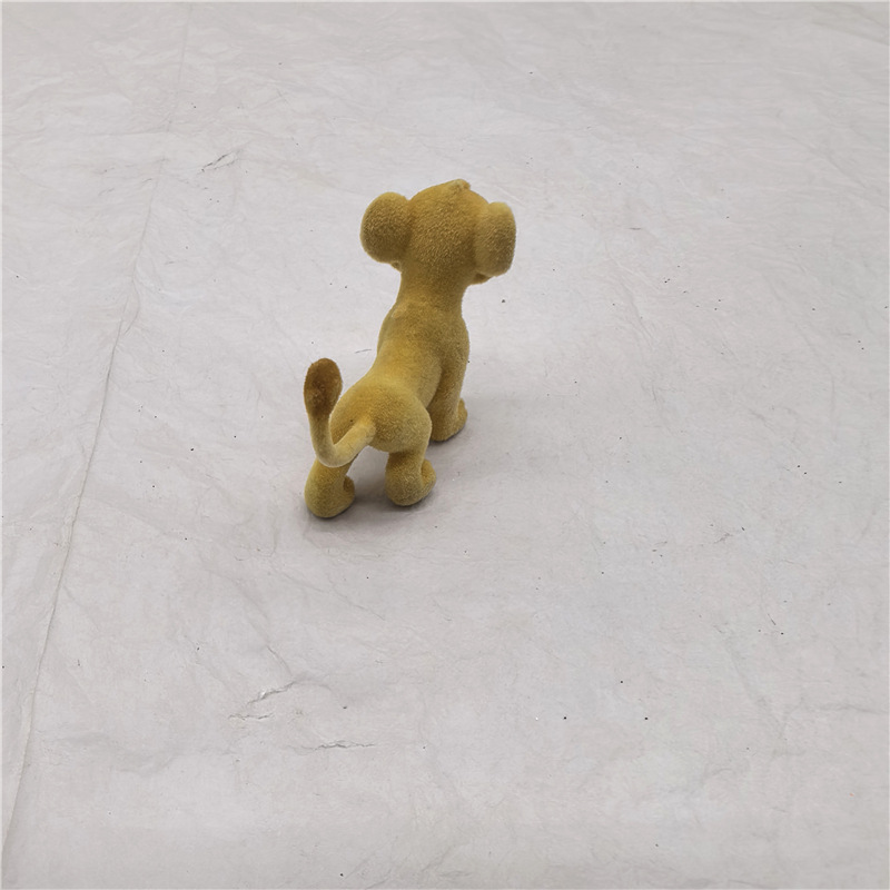 Foreign Trade Bulk Cartoon Animated Lion King Simba Flocked Hand-made Toy Ornaments Young Flocked Simba